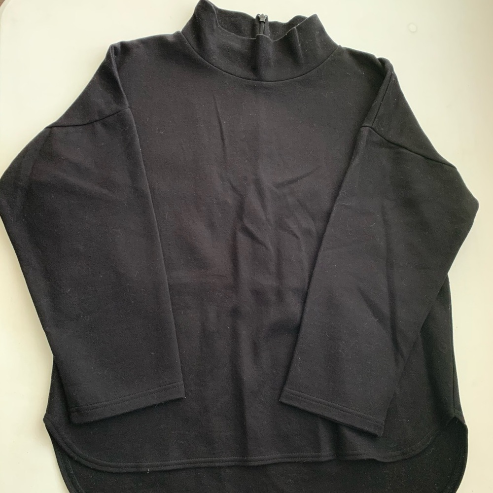 Madewell Mockneck Top black size xs